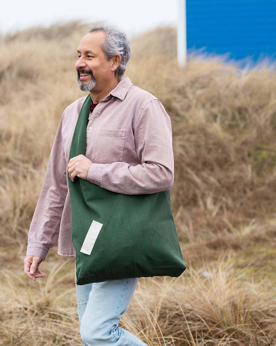 Sac en toile triangulaire surdimensionné Tira - Vert forêt