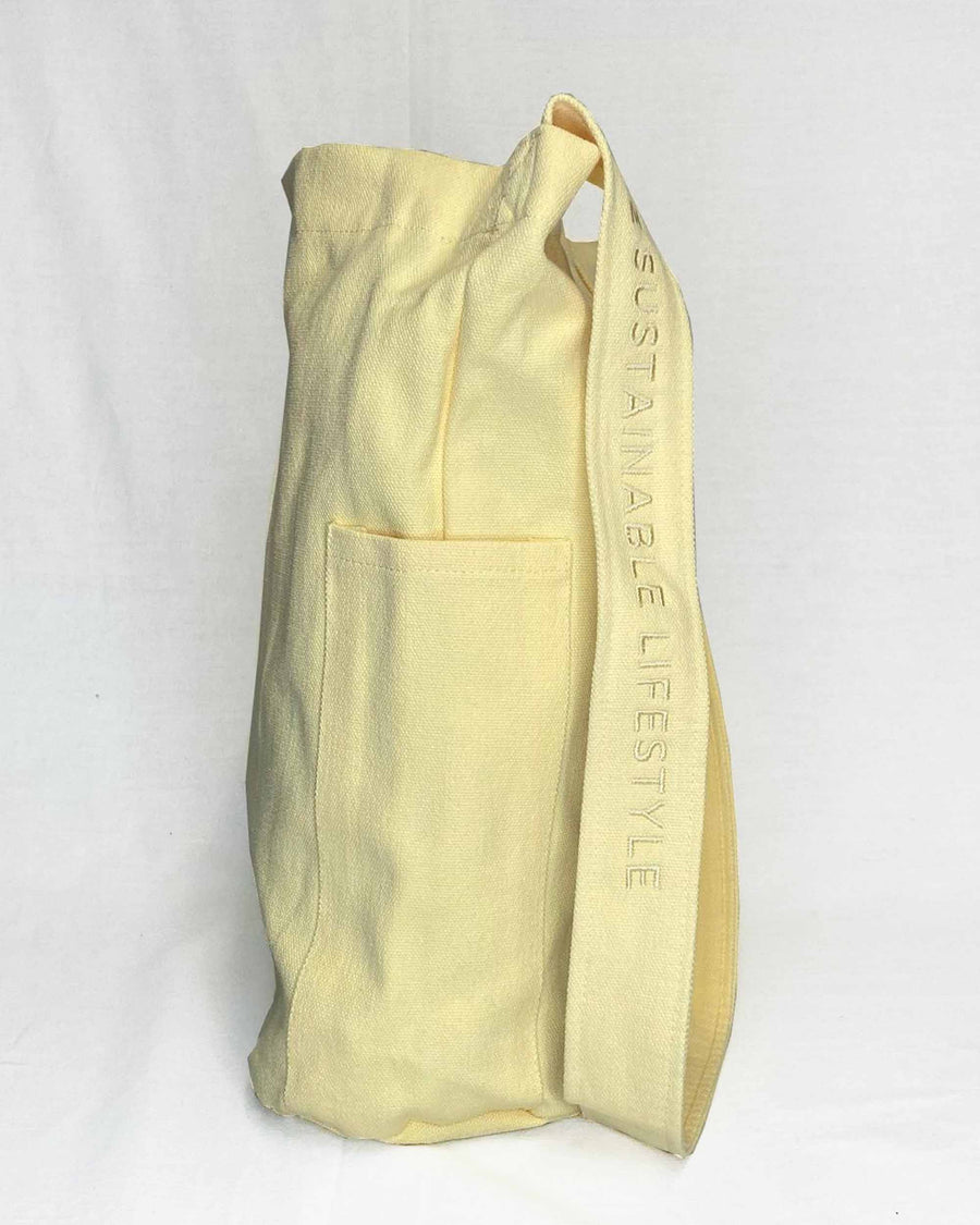 Sac en toile Mira - Jaune pastel