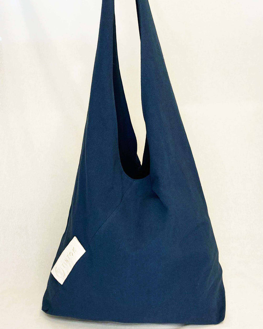 Sac en toile triangulaire surdimensionné Tira - Denim foncé